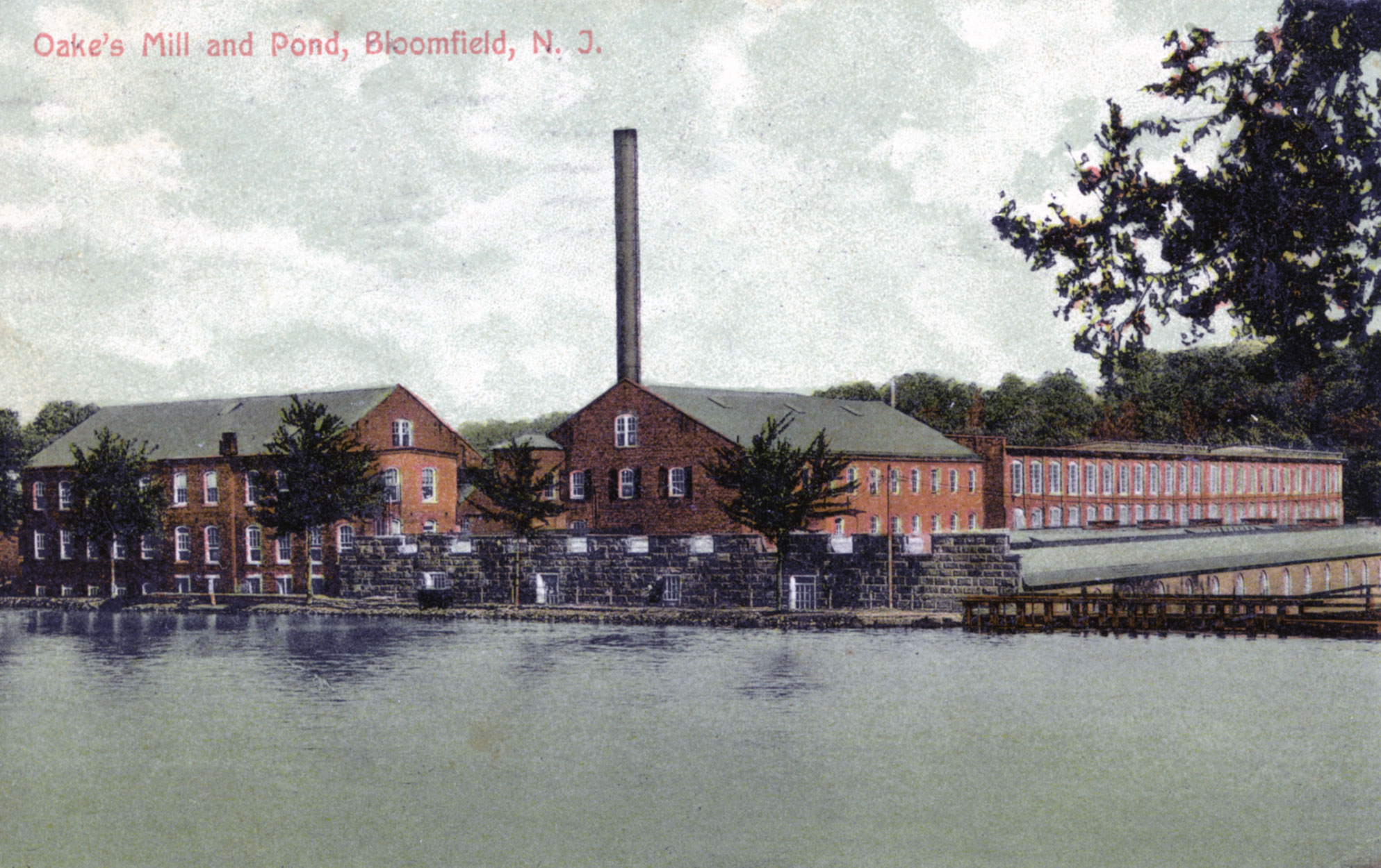 Postcard photo of Oakes Mill early 1900s